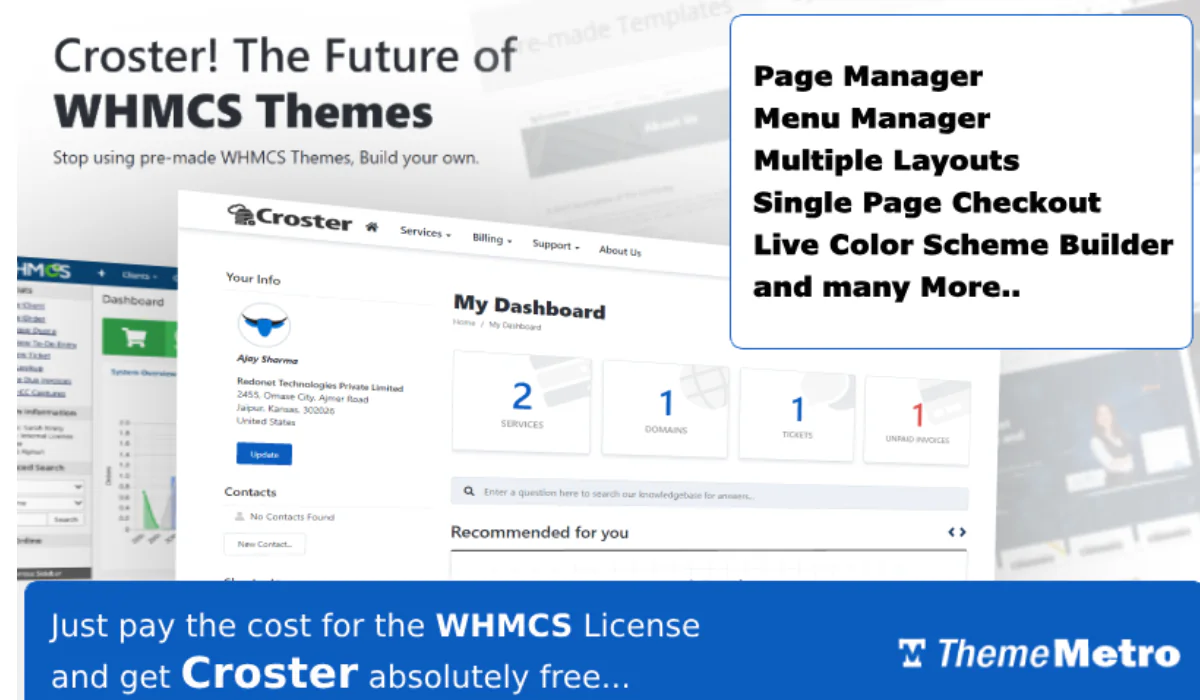 Croster WHMCS Theme